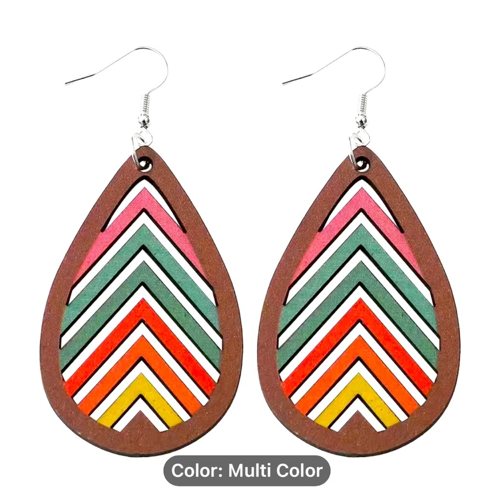 New with tag multi colored earrings